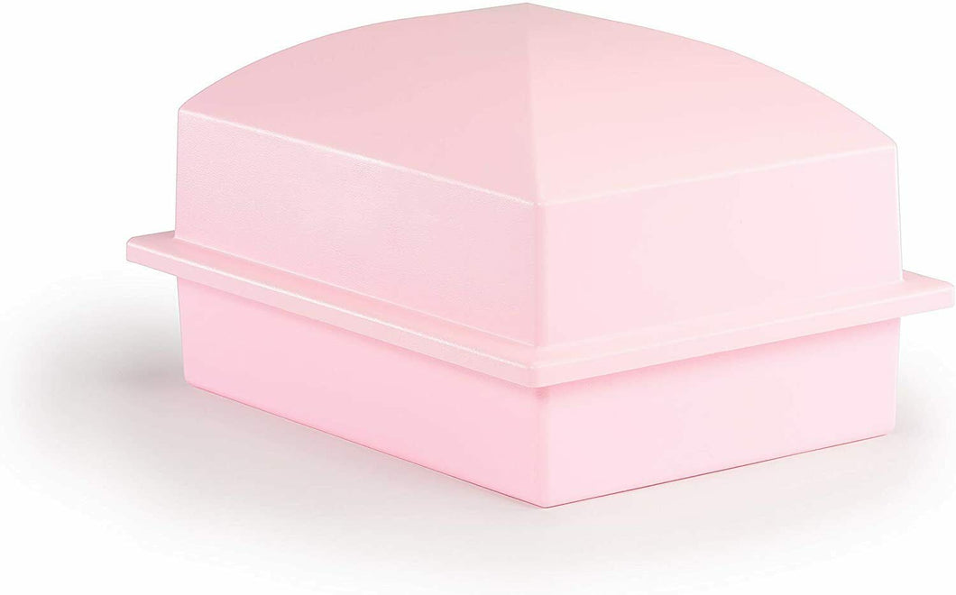 Crowne Vault Large/Adult Pink Polymer Single Funeral Cremation Urn Burial Vault