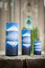Load image into Gallery viewer, Set of Large, Med &amp; Small Mountain Lake Scattering Tube Cremation Urns for Ashes
