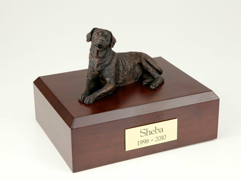 Labrador Bronze Figurine Dog Pet Cremation Urn Avail in 3 Diff. Colors & 4 Sizes