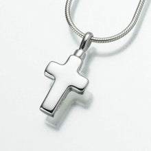 Load image into Gallery viewer, Sterling Silver Small Cross Memorial Jewelry Pendant Funeral Cremation Urn
