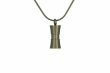 Load image into Gallery viewer, Stainless Steel Pewter Hourglass Cremation Pendant w/chain
