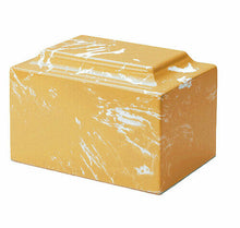 Load image into Gallery viewer, Classic Marble Sunset Orange 100 Cubic Inches Cremation Urn Ashes, TSA Approved
