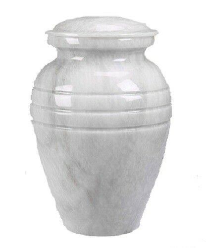 White Color, Child/Pet Funeral Cremation Urn made out of a block of Solid Marble