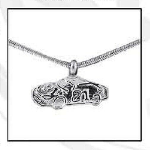 Nascar Stainless Steel Funeral Cremation Urn Pendant w/Chain for Ashes