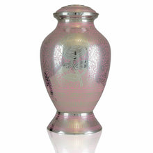 Load image into Gallery viewer, Large/Adult 220 Cubic Inches Pink Rose Brass Funeral Cremation Urn for Ashes
