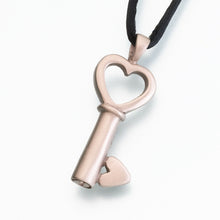 Load image into Gallery viewer, Bronze Key to My Heart Memorial Jewelry Pendant Funeral Cremation Urn
