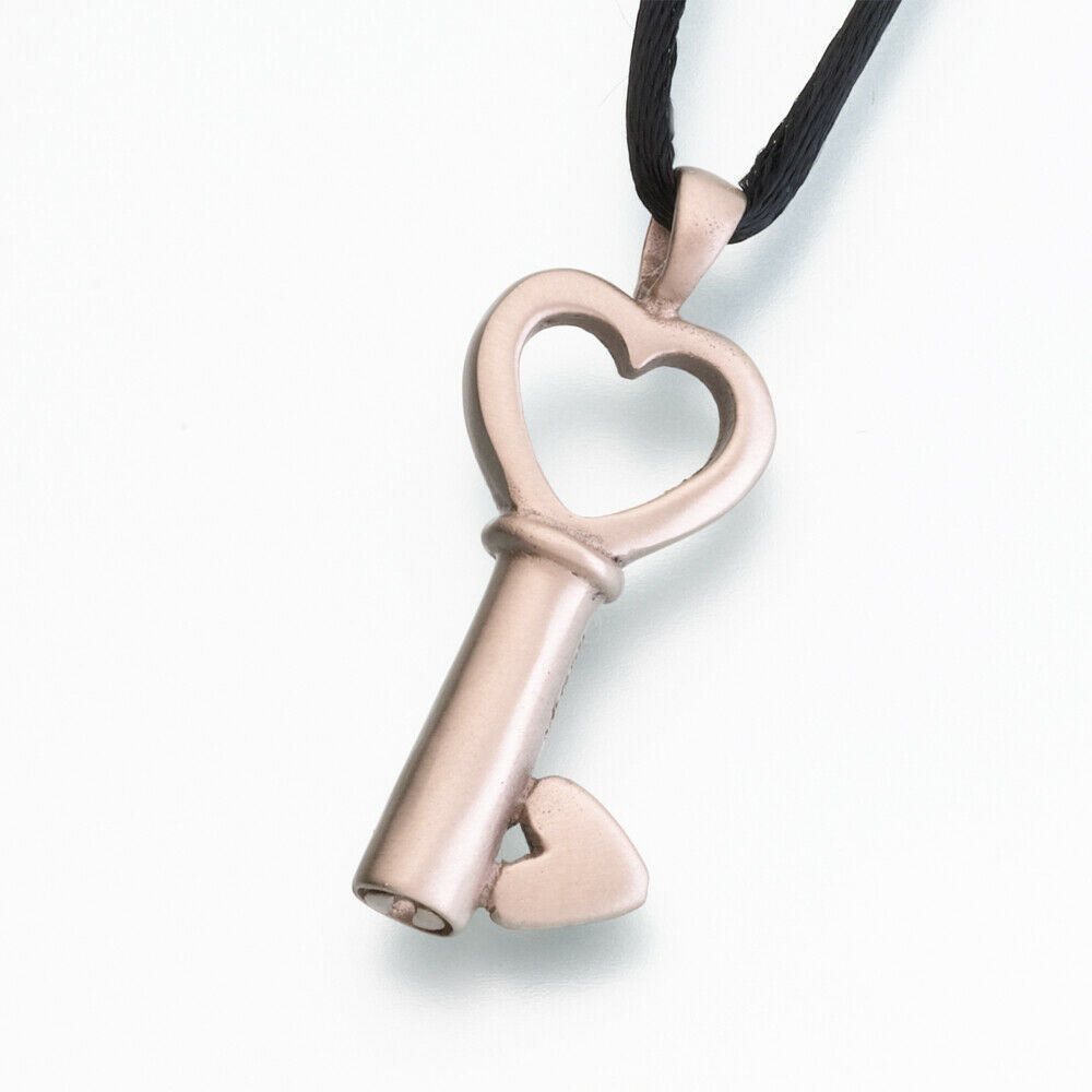 Bronze Key to My Heart Memorial Jewelry Pendant Funeral Cremation Urn