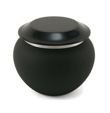 Load image into Gallery viewer, Small/Keepsake Black Pagoda Aluminum Funeral Cremation Urn, 25 Cubic Inches
