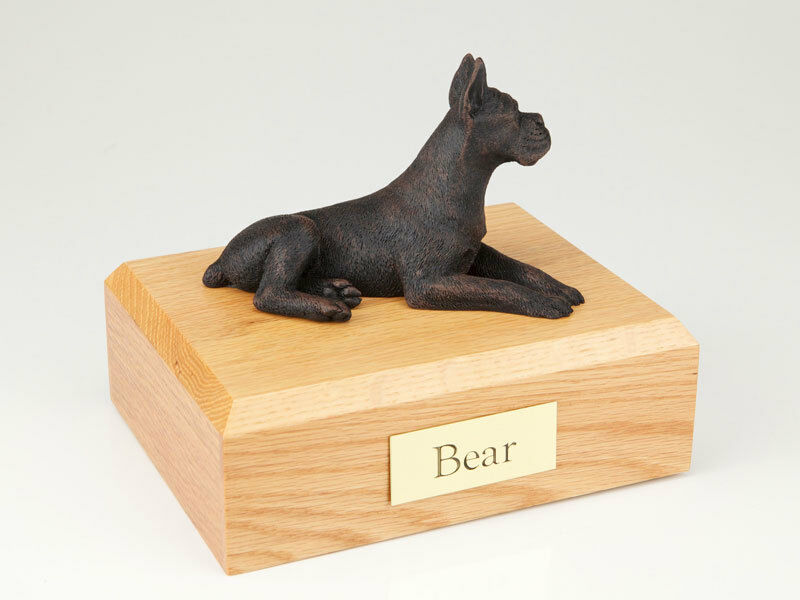 Boxer Pet Funeral Cremation Urn Engraved Available in 3 Different Colors 4 Sizes