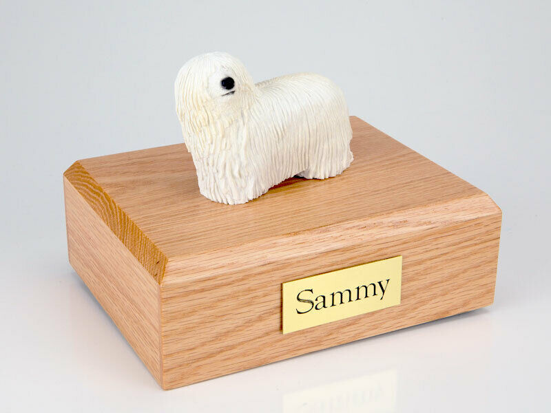 Komondor Figurine Dog Pet Cremation Urn Available 3 Different Colors & 4 Sizes