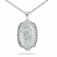 Load image into Gallery viewer, Sterling Silver Mother Mary Pendant/Necklace Funeral Cremation Urn for Ashes
