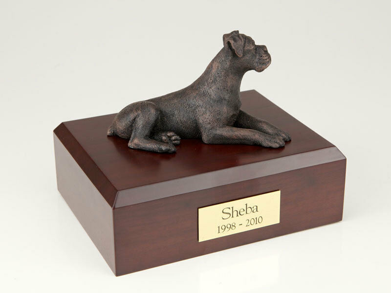 Boxer Pet Funeral Cremation Urn Available in 3 Different Colors & 4 Sizes