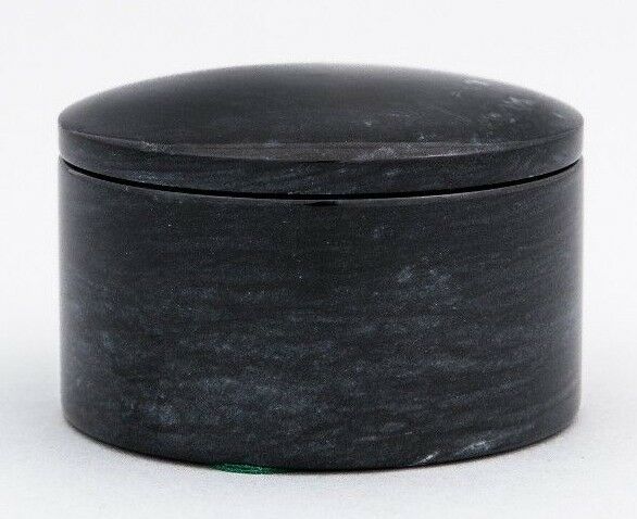 Small/Keepsake 3 Cubic Inch Black Estate Natural Marble Urn for Cremation Ashes