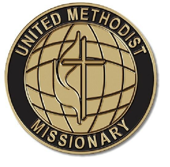 Methodist Missionary Medallion for Box Cremation Urn/Flag Case - 2 Inch Diameter