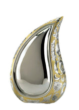 Load image into Gallery viewer, Tear-Drop Keepsake, Solid Brass Funeral Cremation Urn, 3 Cubic Inches
