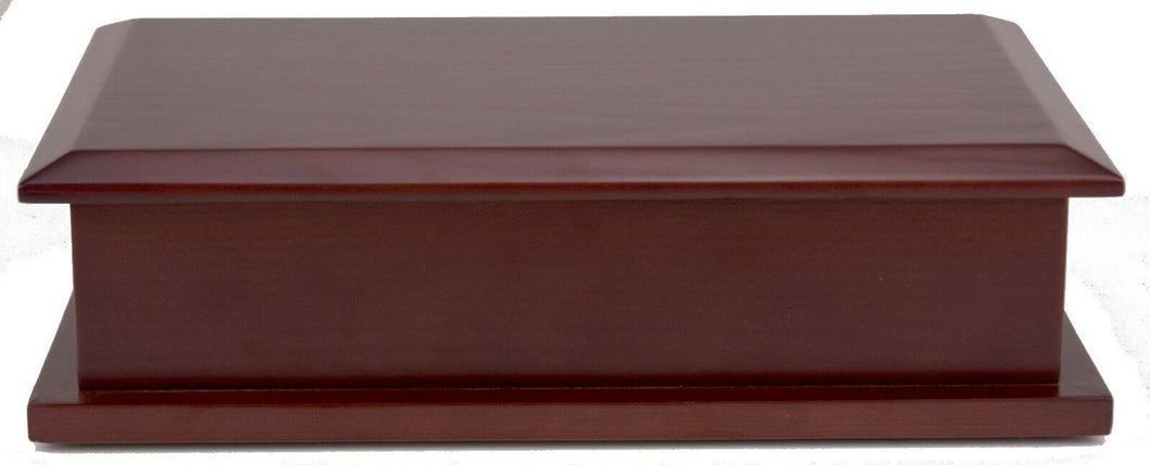 115 Cubic Inches Dark Ash Wood Box Cremation Urn for Ashes