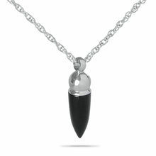 Load image into Gallery viewer, Black &amp; Silver Stainless Steel Pendant/Necklace Funeral Cremation Urn for Ashes
