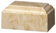Load image into Gallery viewer, Small/Keepsake 22 Cubic Inch Creme Tuscany Cultured Marble Funeral Cremation Urn

