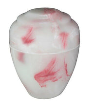 Load image into Gallery viewer, Small/Keepsake 18 Cubic Inch Pink Onyx Vase Cultured Onyx Cremation Urn Ashes
