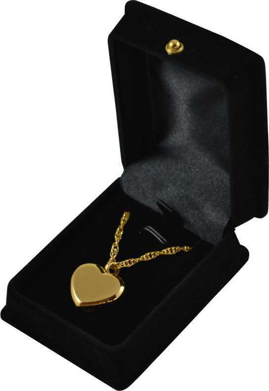 Gold Heart Pendant Urn w/20