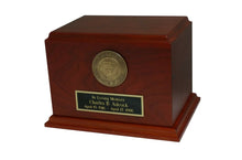 Load image into Gallery viewer, Large/Adult Walnut 200 Cubic Inch Funeral Cremation Urn for Ashes - Navy
