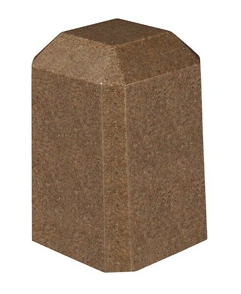 Small/Keepsake 36 Cubic Inch Brown Square Cultured Granite Cremation Urn Ashes