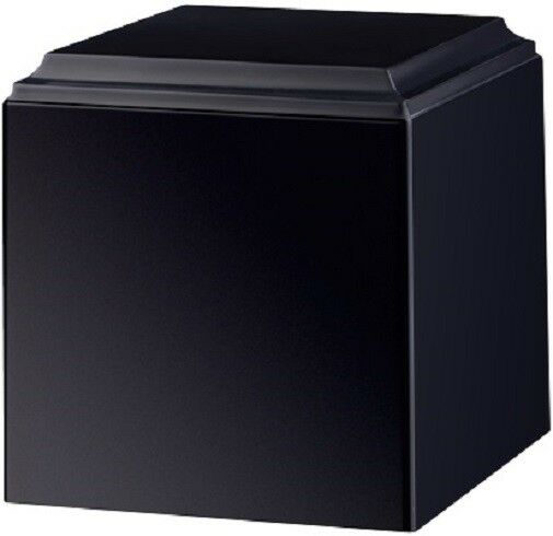 Large/Adult 280 Cubic Inch Black Night Cultured Marble Cube Cremation Urn