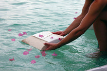 Load image into Gallery viewer, Navy Biodegradable Journey EarthUrn, Hand Crafted Mini Funeral Cremation Urn
