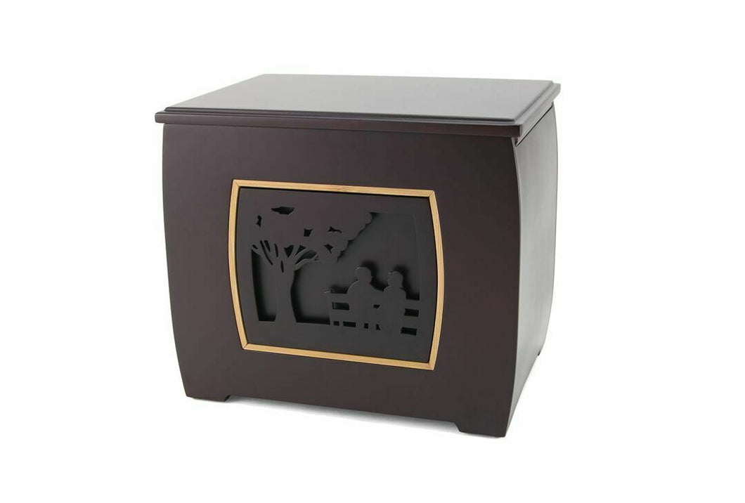 Extra-Large 400 Cubic Inch Modern Companion Couple On Bench Cremation Urn