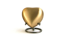 Load image into Gallery viewer, Small/Keepsake Bronze Color Brass Funeral Cremation Urn for Ashes, 5 Cubic Inch
