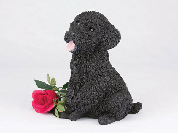 Small/Keepsake 65 Cubic Inches Black Miniature Poodle Resin Urn for Ashes