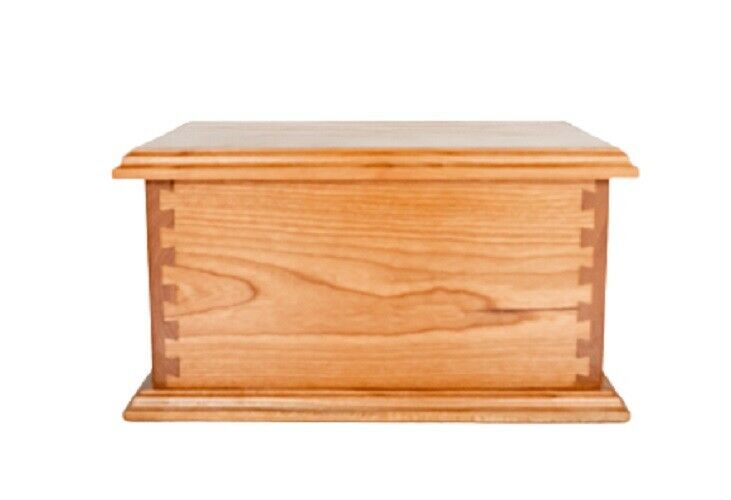 Large/Adult Craftsman 280 Cubic Inches Wood Box Funeral Cremation Urn for Ashes