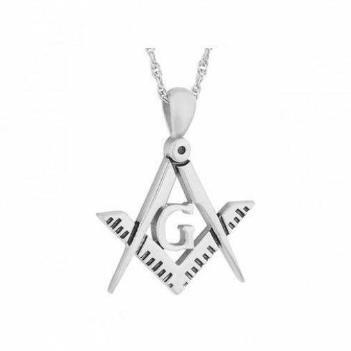 Freemason Stainless Steel Pendant/Necklace Funeral Cremation Urn for Ashes