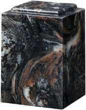 Load image into Gallery viewer, Large/Adult 220 Cubic Inch Windsor Mission Black Cultured Marble Cremation Urn
