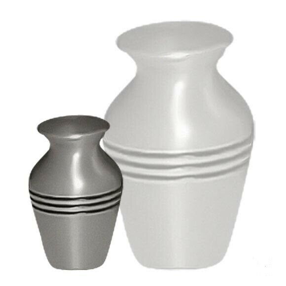 Small/Keepsake 4 Cubic Inch Pewter Classic Brass Funeral Cremation Urn for Ashes