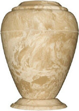 Load image into Gallery viewer, Large 235 Cubic Inch Georgian Vase Creme Cultured Marble Cremation Urn for Ashes
