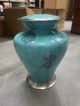 Load image into Gallery viewer, Keepsake Funeral Cremation Urn for ashes,5 Cubic Inches-Glenwood Blue Marble
