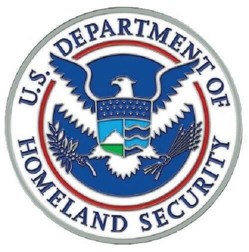 Dept. of Homeland Security Medallion for Box Cremation Urn/Flag Case - 2