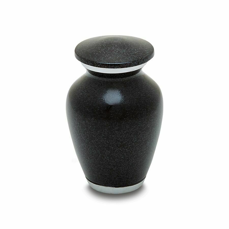 Small/Keepsake 3 Cubic Inches Black Granite Funeral Cremation Urn for Ashes