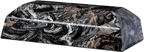 Large 298 Cubic In Mission Black Zenith Cultured Marble Cremation Urn for Ashes