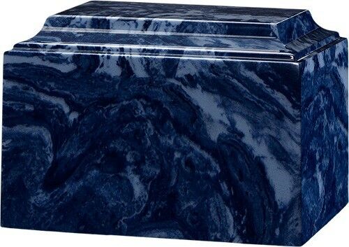 Large/Adult 225 Cubic Inch Tuscany Midnight Blue Cultured Marble Cremation Urn