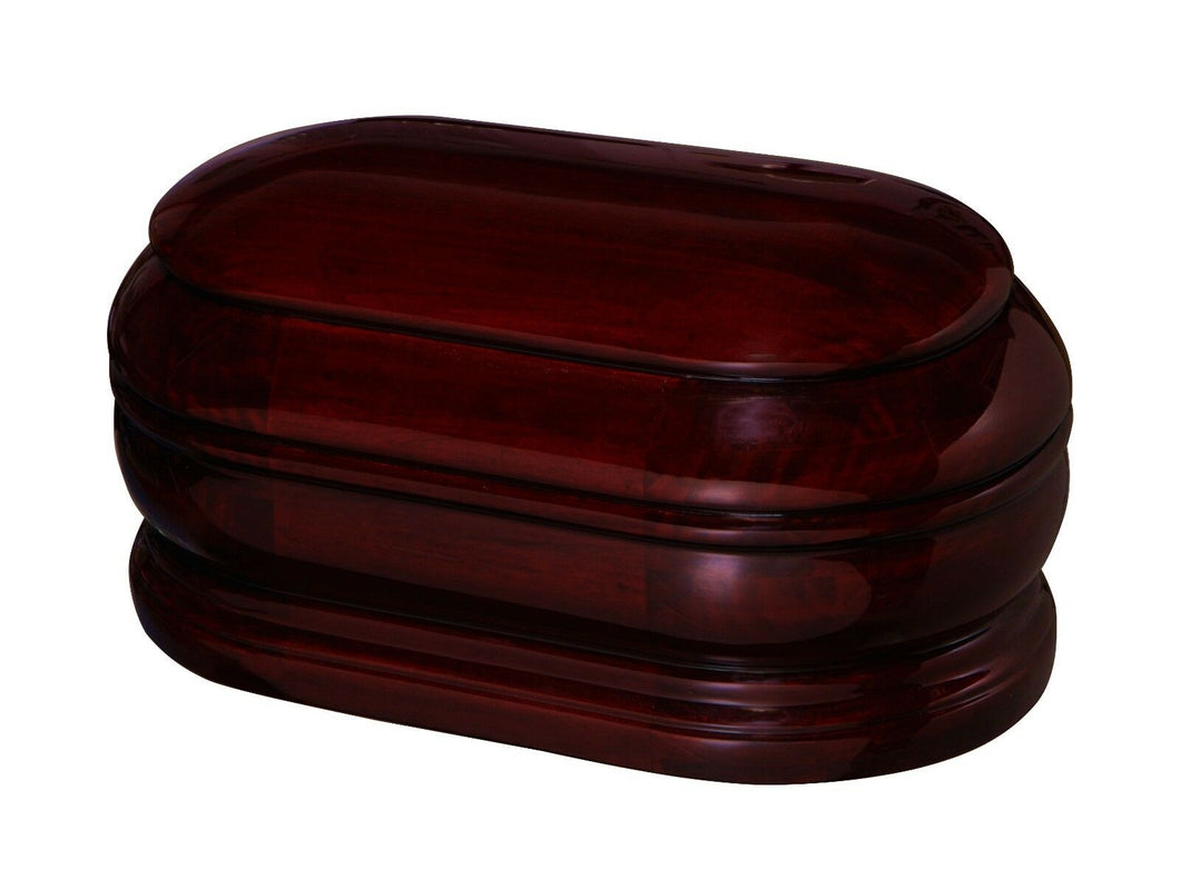 Large/Adult 230 Cubic Inches Ambassador Mahogany Wood Cremation Urn for Ashes