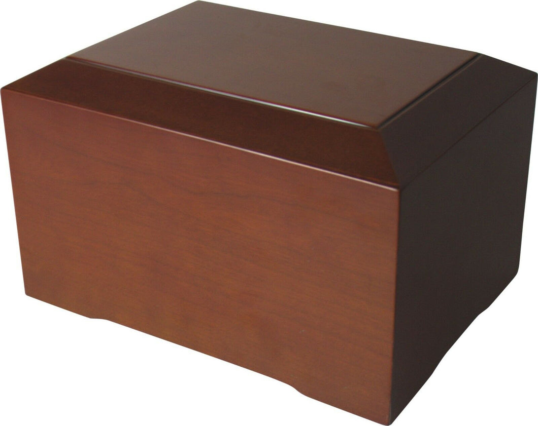 Large/Adult 230 Cubic Inches Brown Wood Cremation Urn for Ashes