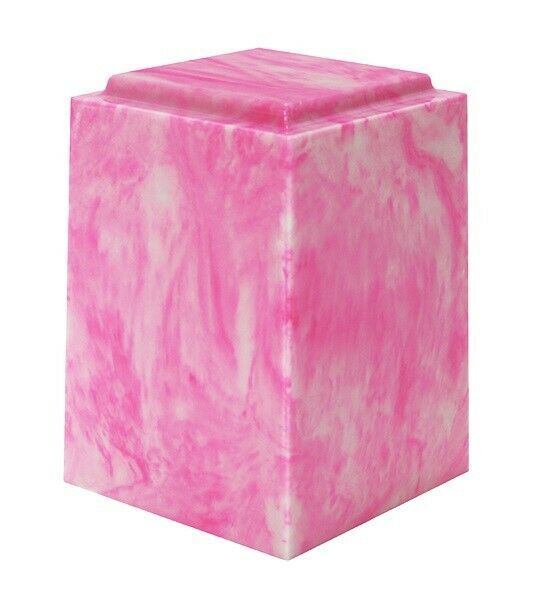 Large/Adult 220 Cubic Inch Windsor Carnation Pink Cultured Marble Cremation Urn