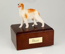 Load image into Gallery viewer, Borzoi Pet Funeral Cremation Urn, Engraved. Avail. 3 Different Colors 4 Sizes
