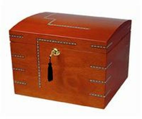 Large/Adult 230 Cubic Inches Sunrise Treasure Chest Cremation Urn for Ashes