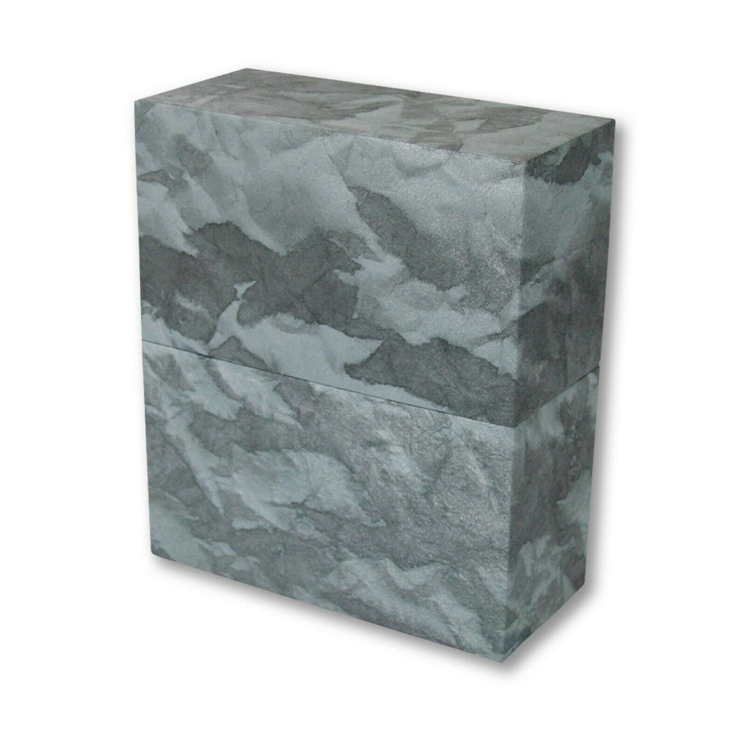 Biodegradable Ecofriendly Adult Slate Gray Embrace Funeral Cremation Urn Box