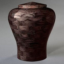 Load image into Gallery viewer, Lily Black Oak Wood Adult Funeral Cremation Urn, 210 Cubic Inches
