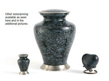 Load image into Gallery viewer, Large Funeral Cremation Urn for ashes, 200 Cubic Inches - Glenwood Gray Marble
