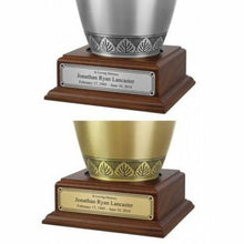 Load image into Gallery viewer, Small/Keepsake 4 Cubic Inches Gray Brass Funeral Cremation Urn for Ashes
